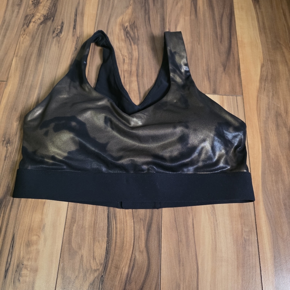 Bronze Hendrix Metallic Mesh Bra Small